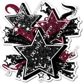 Star Bundle - Black & Burgundy