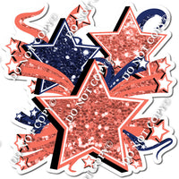 Star Bundle - Coral & Navy Blue