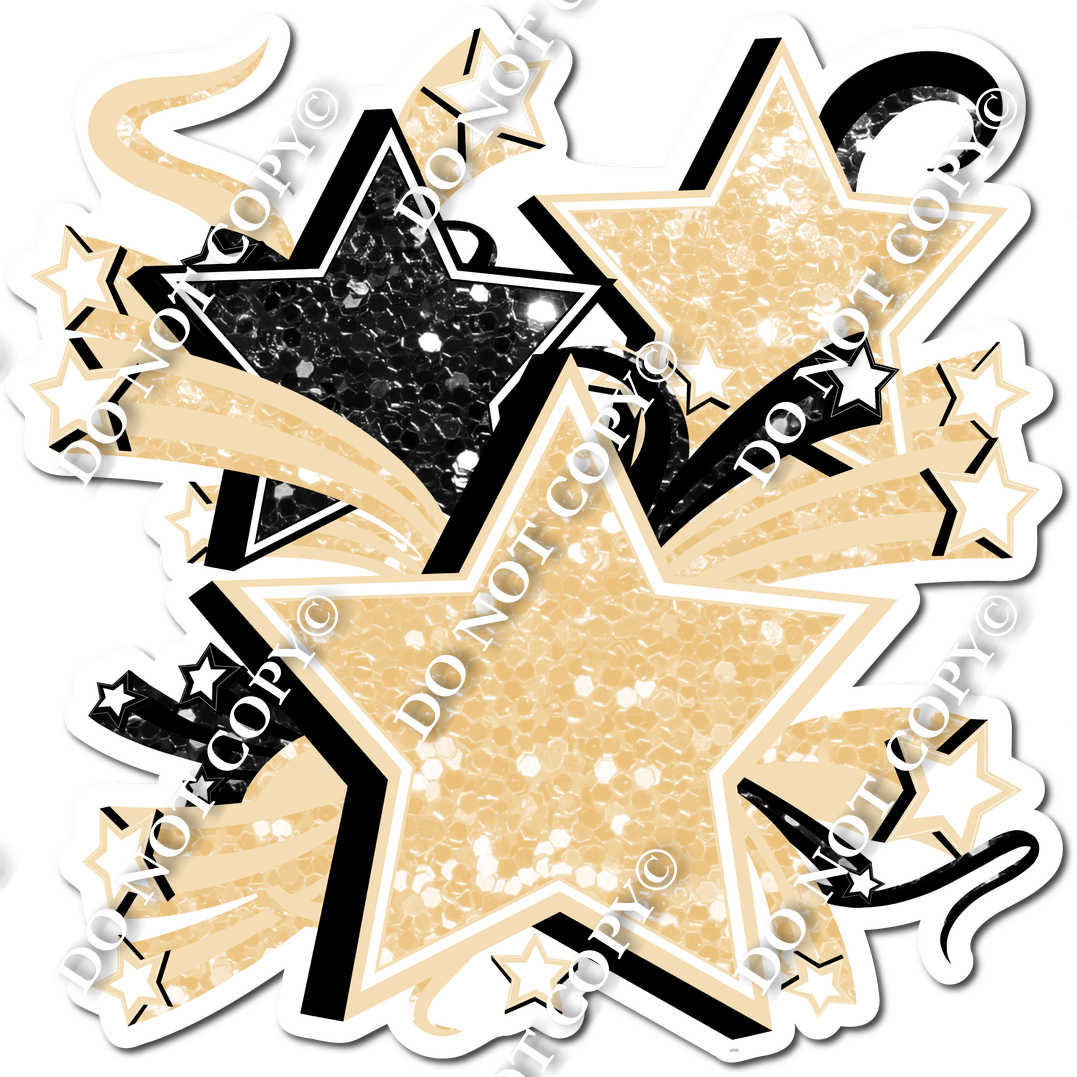 Star Bundle - Champagne & Black| Sign Swag USA
