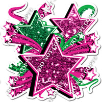 Star Bundle - Hot Pink & Green