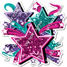 Star Bundle - Hot Pink, Teal, Purple
