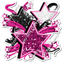 Star Bundle - Hot Pink, Black, White