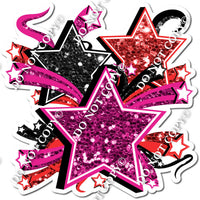 Star Bundle - Hot Pink, Black, Red