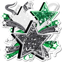 Star Bundle - Silver, White, Green