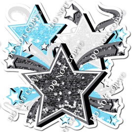 Star Bundle - Silver, White, Baby Blue