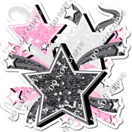 Star Bundle - Silver, White, Baby Pink