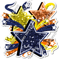 Star Bundle - Navy Blue, Yellow, Orange