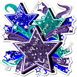 Star Bundle - Purple, Teal, Blue