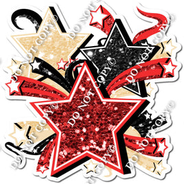 Star Bundle - Red, Black, Champagne