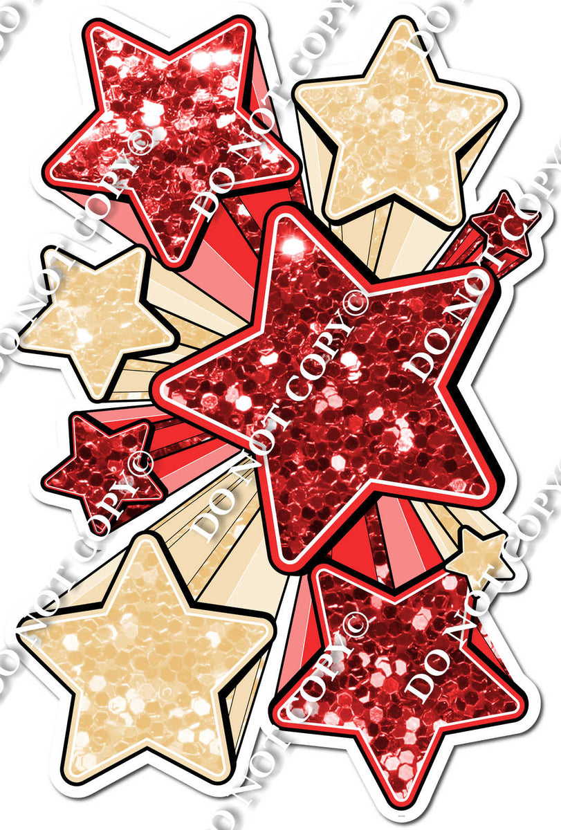 XL Star Bundle - Red & Champagne| Sign Swag USA