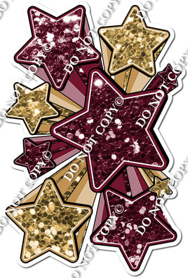 XL Star Bundle - Burgundy & Gold