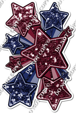 XL Star Bundle - Burgundy & Navy Blue