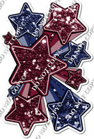 XL Star Bundle - Burgundy & Navy Blue