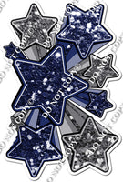 XL Star Bundle - Navy Blue & Silver