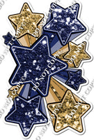 XL Star Bundle - Navy Blue & Gold