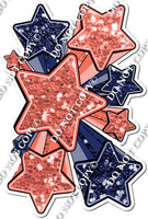 XL Star Bundle - Coral & Navy Blue
