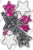 XL Star Bundle - Silver, White, Hot Pink