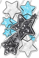 XL Star Bundle - Silver, White, Baby Blue