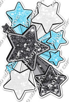 XL Star Bundle - Silver, White, Baby Blue