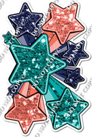 XL Star Bundle - Teal, Navy Blue, Coral