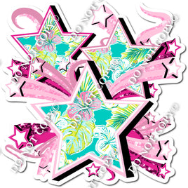 Star Bundle - Teal Floral