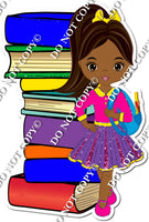 XL Dark Skin Tone Girl with Books w/ Variants s