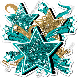 Star Bundle - Teal & Gold