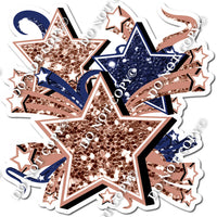 Star Bundle - Rose Gold & Navy Blue