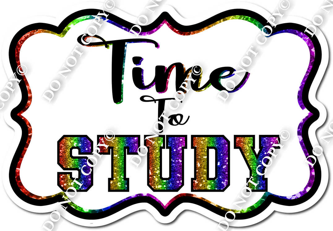 Time to Study - Rainbow s| Sign Swag USA