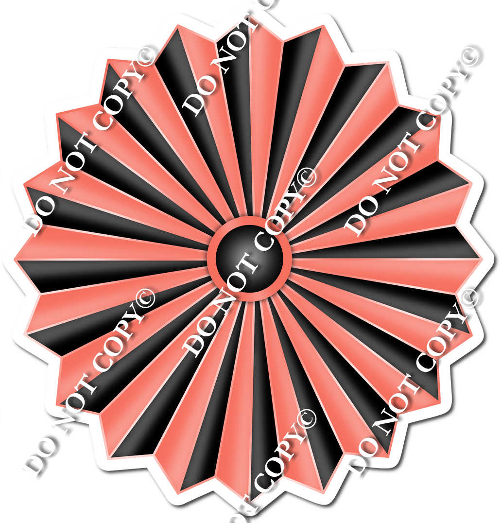 Flat Black, Coral Fan| Sign Swag USA