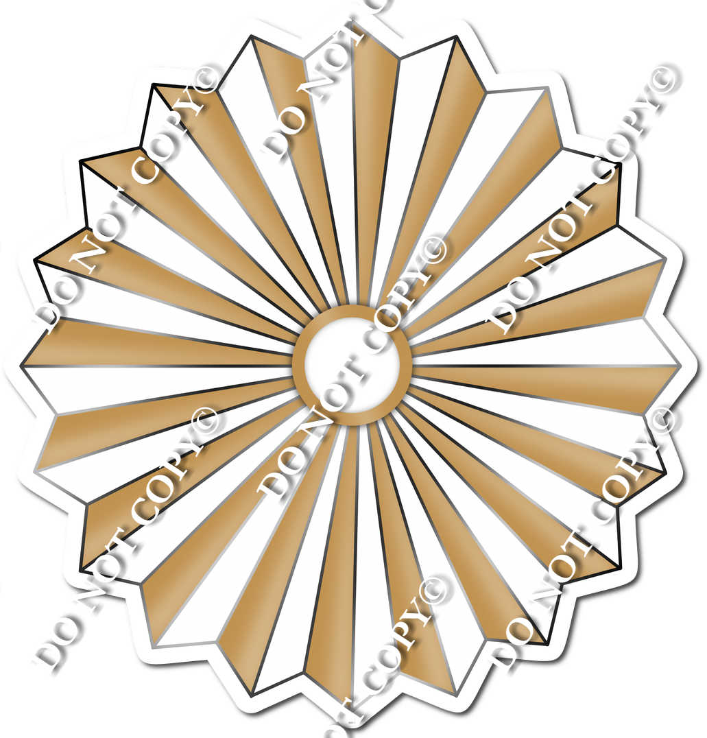 Flat White, Gold Fan| Sign Swag USA