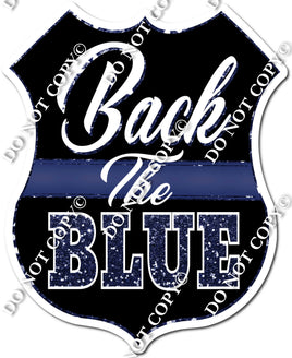 Back the Blue Police Badge