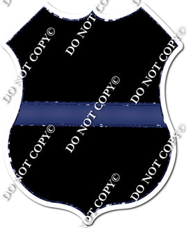 Blue Line Police Badge