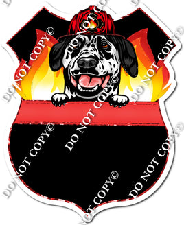 Fireman Badge with Dog