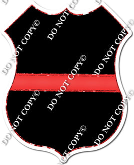 Fireman Badge with Red Line