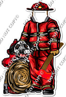 XL Fireman with Dog Face Cutout w/ Variants