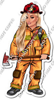 Light Skin Tone Girl Firefighter w/ Variants