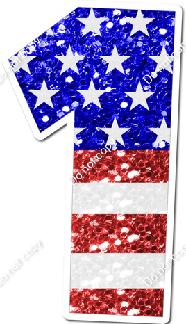 30" Individuals - Sparkle Flag