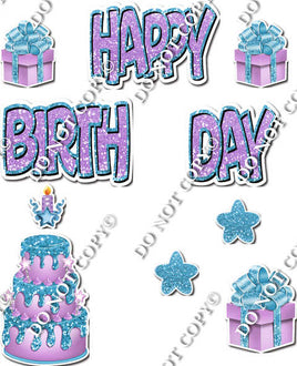 10 pc Happy Birthday - Swift - Lavender & Caribbean Flair-hbd0681