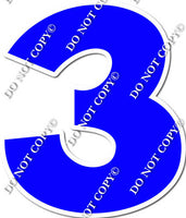 18" KG Individual Flat Blue - Numbers, Symbols & Punctuation