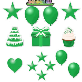 14 pc - Flair Set -  Flat Green