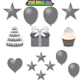 14 pc - Flair Set - Flat Grey