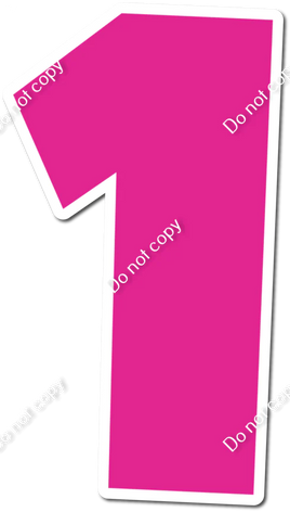 30" Individuals - Flat Hot Pink