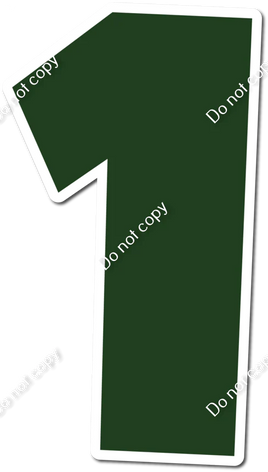 30" Individuals - Flat Hunter Green