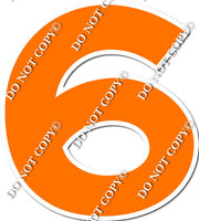 30" - XL KG Individual Flat Orange Numbers