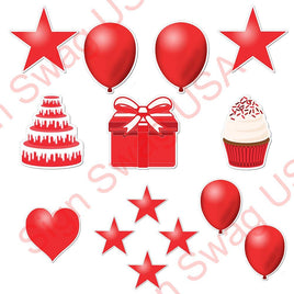 14 pc - Flair Set - Flat Red