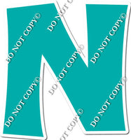 18" KG Individual Flat Teal - Alphabet Pieces