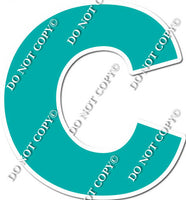 18" KG Individual Flat Teal - Alphabet Pieces