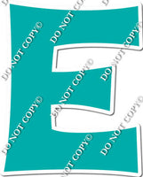 18" KG Individual Flat Teal - Alphabet Pieces