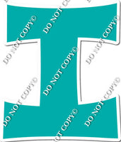 18" KG Individual Flat Teal - Alphabet Pieces